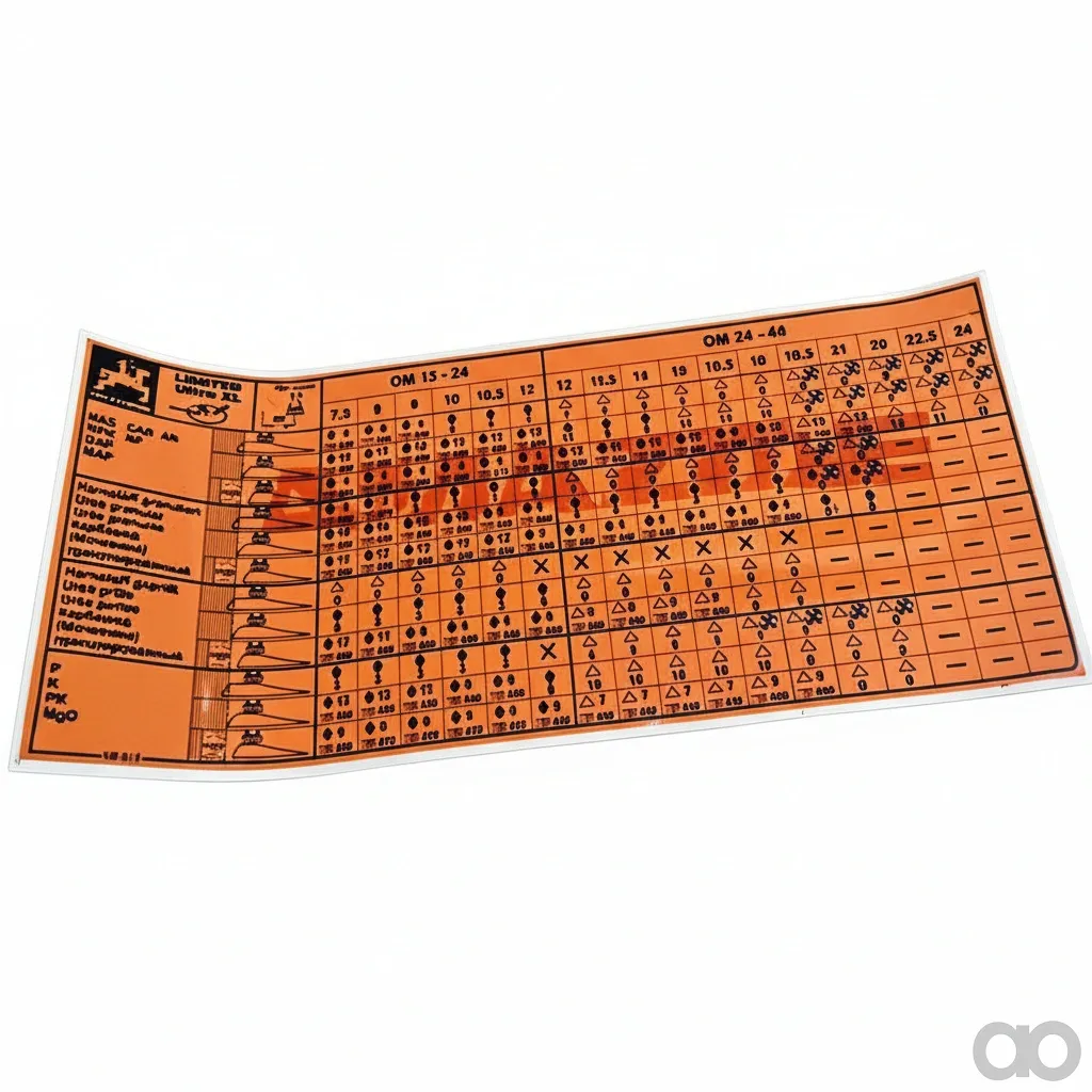 Amazone - ME918 - Folie Streutabelle Limiter Ult