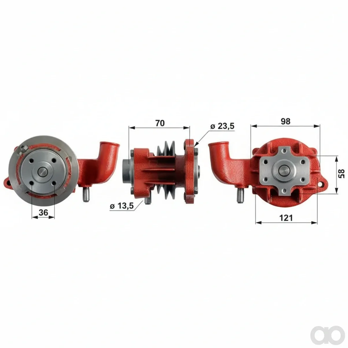 Case IH - 00128412 - Wasserpumpe Zu Case Prillinger