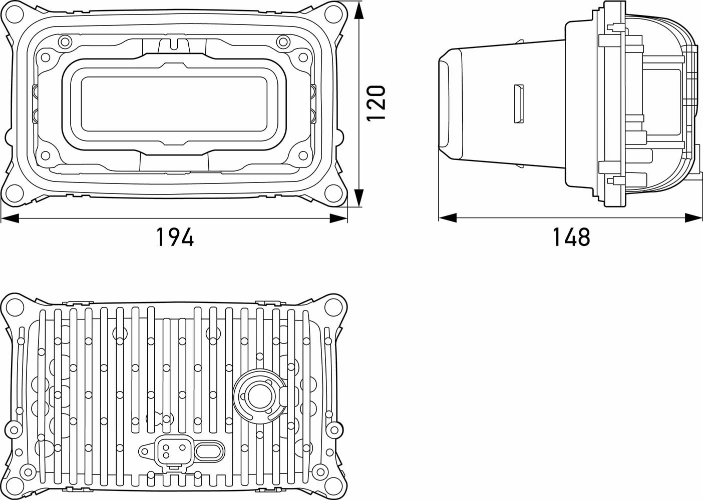 HELLA - 1AL 016 330-021 - Bi-LED-Scheinwerfereinsatz, Hauptscheinwerfer, SlimLine, 12/24V