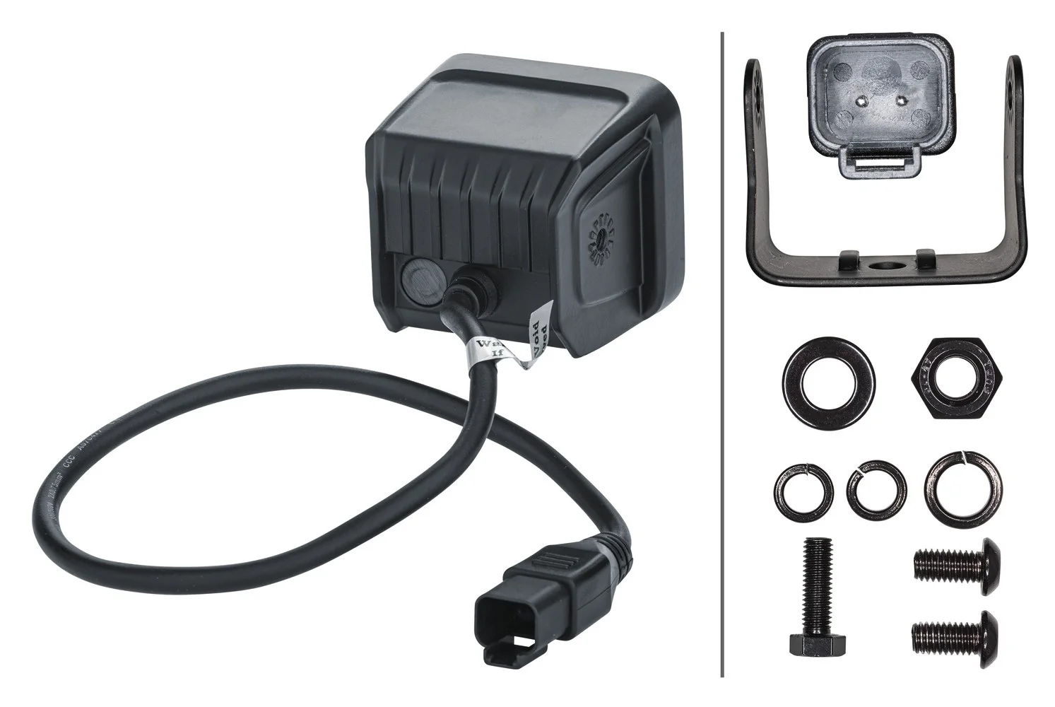 HELLA - 1FA 358 176-801 - LED-Fernscheinwerfer, Black Magic Edgeless Cube Kit 2.7", 12/24V, 1400lm