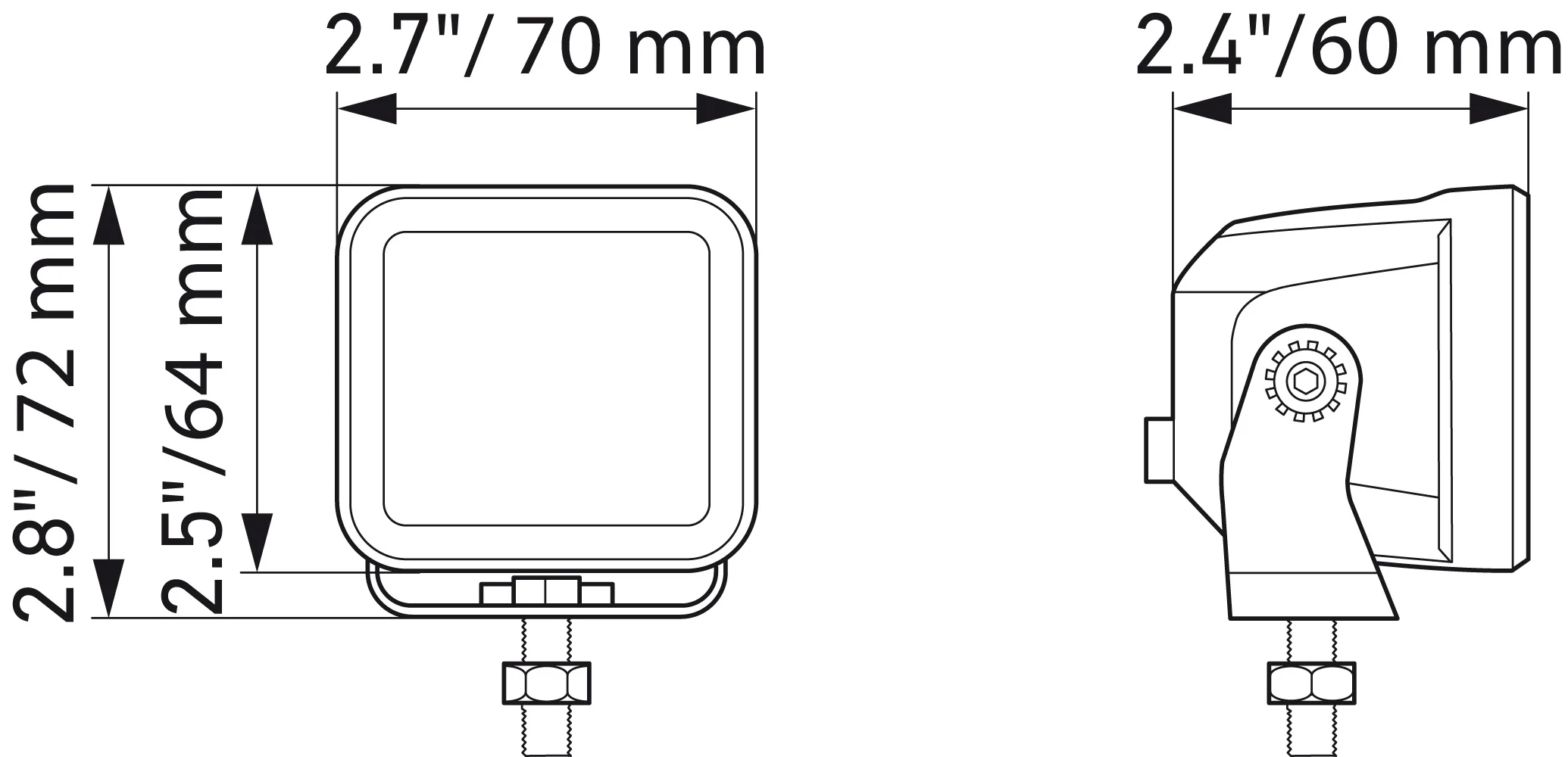 HELLA - 1FA 358 176-801 - LED-Fernscheinwerfer, Black Magic Edgeless Cube Kit 2.7", 12/24V, 1400lm