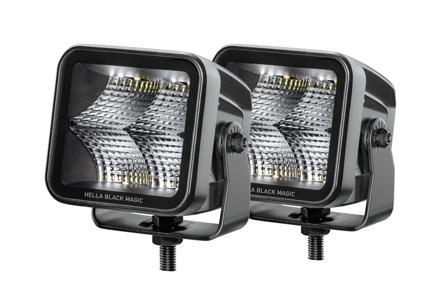 HELLA - 1FA 358 176-811 - LED-Fernscheinwerfer, Black Magic Edgeless Cube Kit 3.2", 12/24V, 3000lm