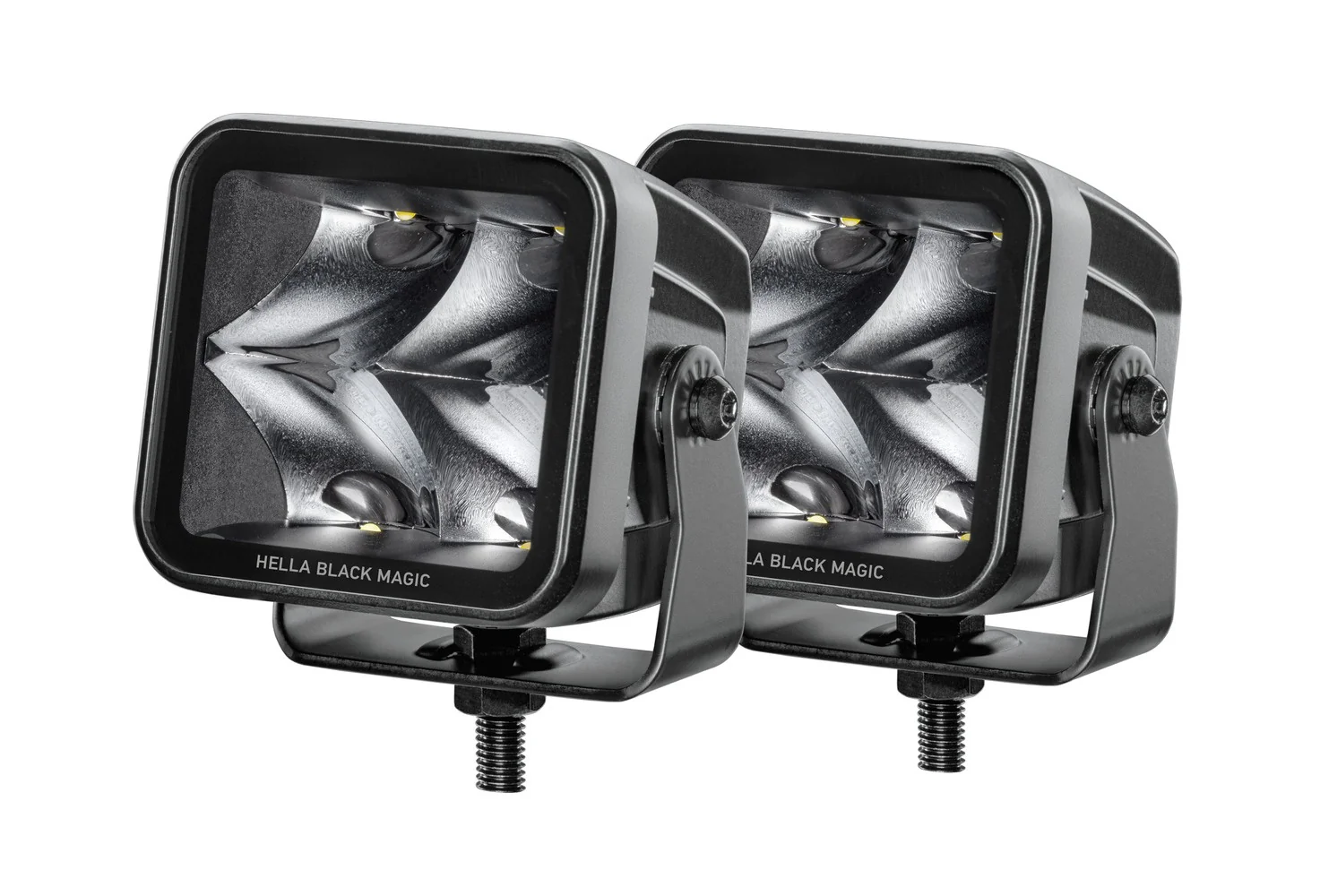 HELLA - 1FA 358 176-821 - LED-Fernscheinwerfer, Black Magic Edgeless Cube Kit 3.2", 12/24V, 3000lm