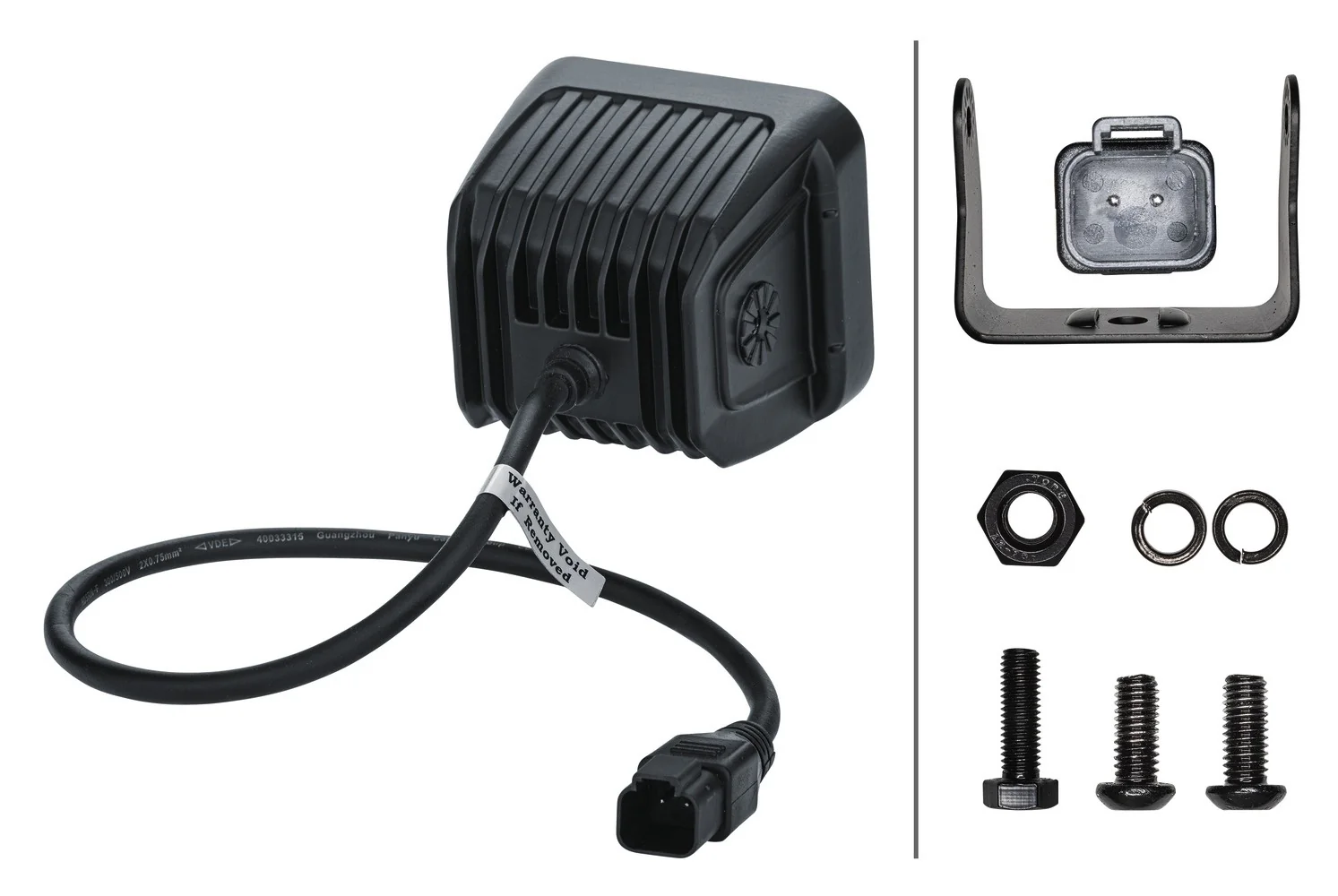 HELLA - 1FA 358 176-821 - LED-Fernscheinwerfer, Black Magic Edgeless Cube Kit 3.2", 12/24V, 3000lm