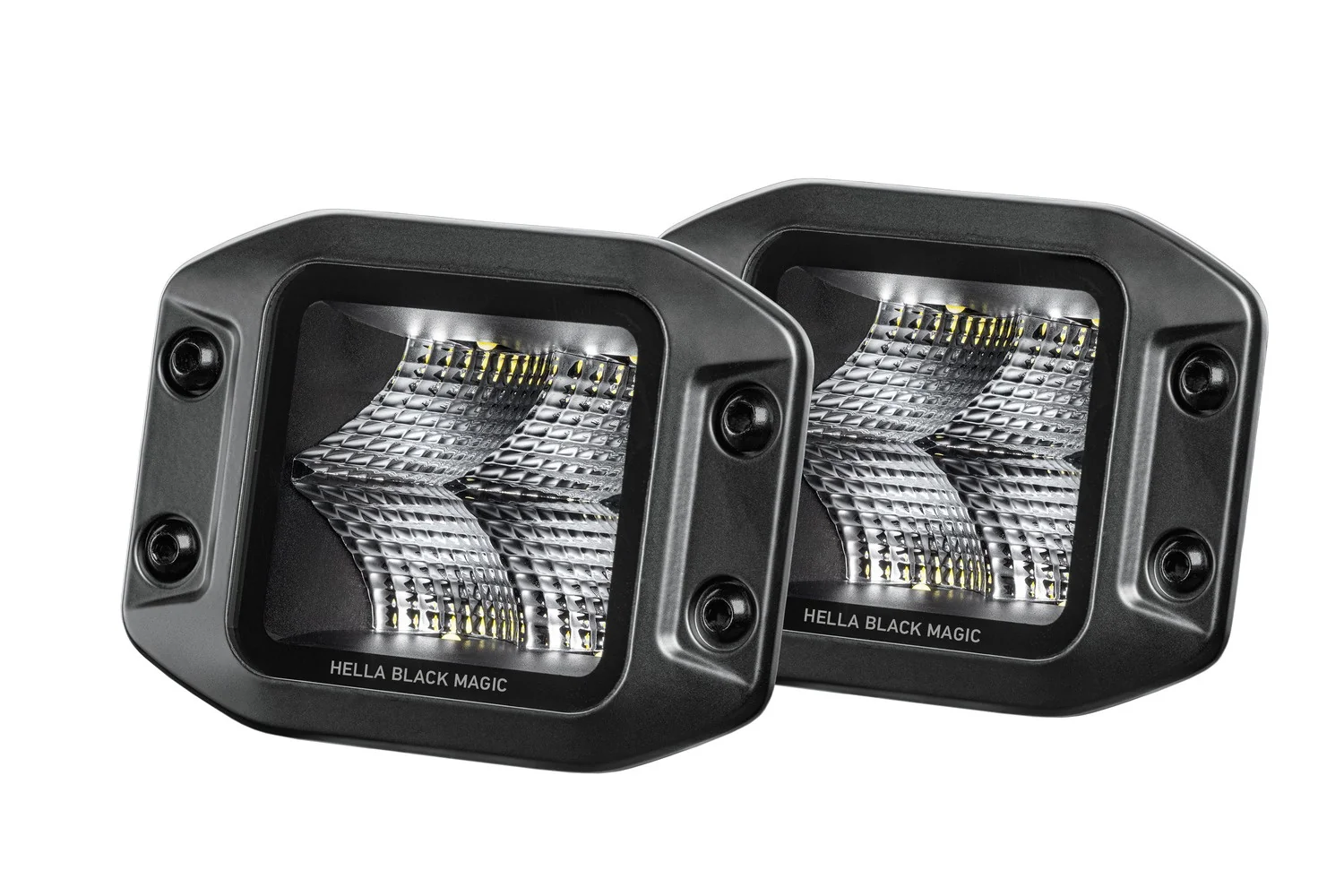 HELLA - 1FA 358 176-831 - LED-Fernscheinwerfer, Black Magic Edgeless Cube Kit 3.2", 12/24V, 3000lm