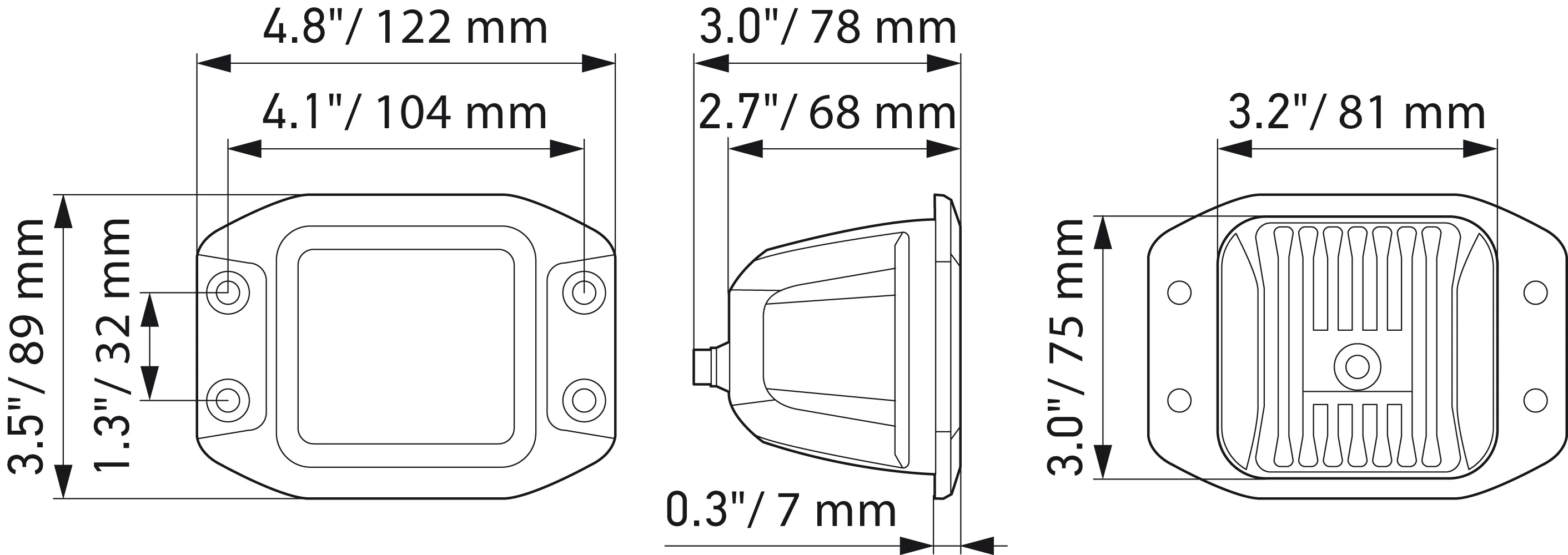 HELLA - 1FA 358 176-831 - LED-Fernscheinwerfer, Black Magic Edgeless Cube Kit 3.2", 12/24V, 3000lm
