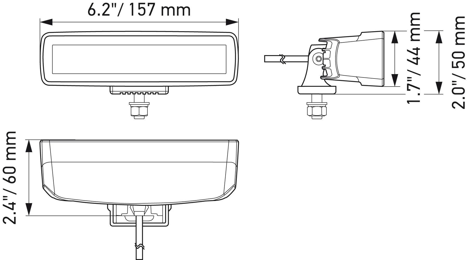 HELLA - 1FB 358 176-211 - LED-Fernscheinwerfer, Black Magic Edgeless Mini Lightbar 6.2", 12/24V, 2000lm