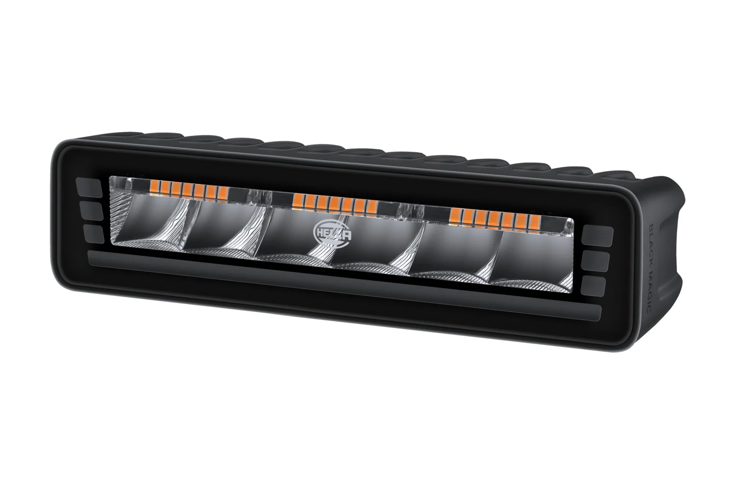 HELLA - 1FB 358 236-211 - Lightbar, Black Magic Edgeless Pro 7" Mini, 12/24V, weiß/gelb (amber)/weiß