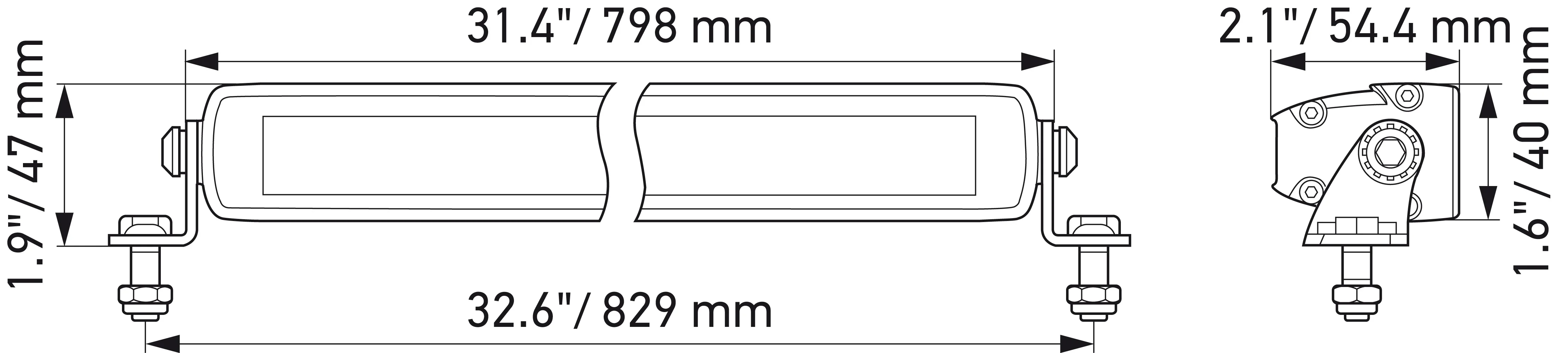 HELLA - 1FJ 358 176-311 - LED-Fernscheinwerfer, Black Magic Edgeless Lightbar 32", 12/24V, 9000lm