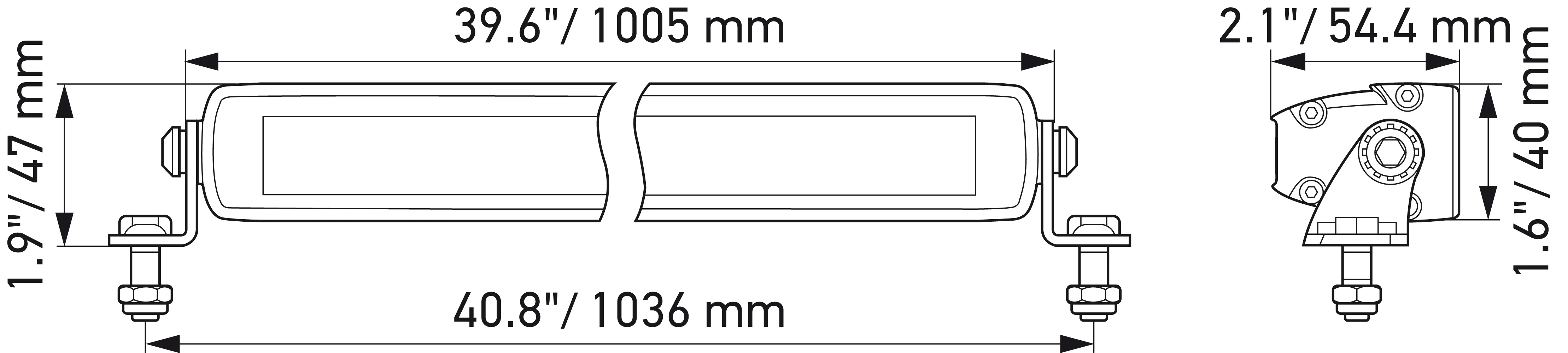 HELLA - 1FJ 358 176-321 - LED-Fernscheinwerfer, Black Magic Edgeless Lightbar 40", 12/24V, 12000lm