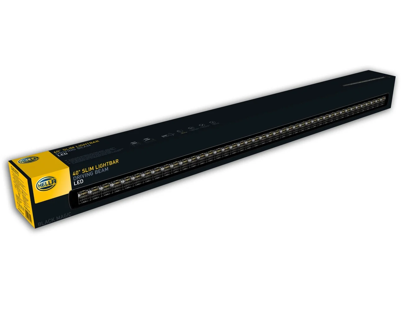 HELLA - 1FJ 358 176-321 - LED-Fernscheinwerfer, Black Magic Edgeless Lightbar 40", 12/24V, 12000lm