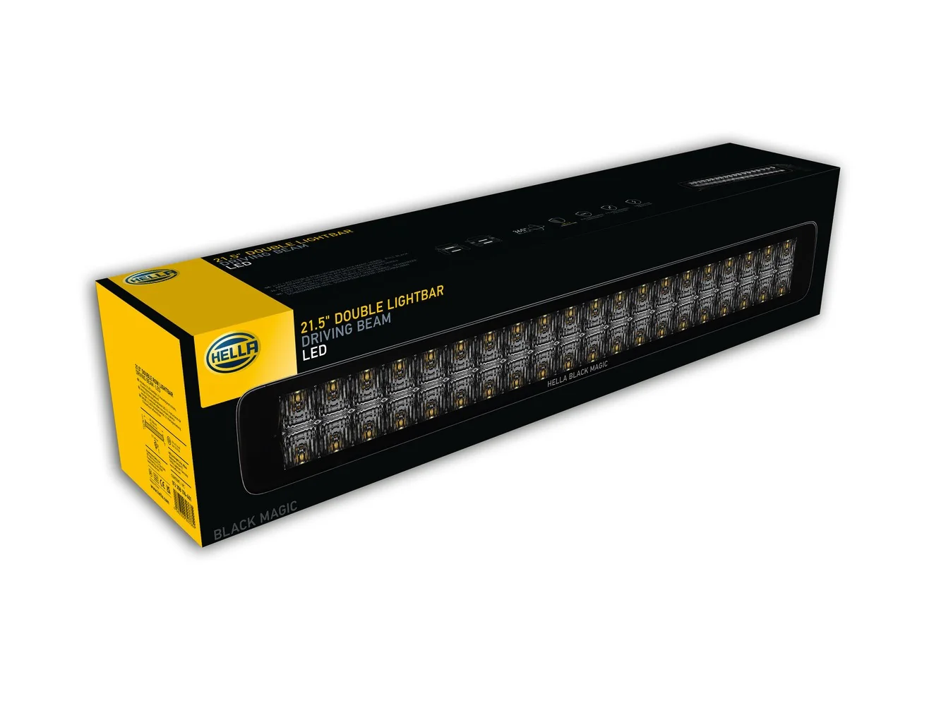 HELLA - 1FJ 358 176-401 - LED-Fernscheinwerfer, Black Magic Edgeless Lightbar 21.5", 12/24V, 11000lm