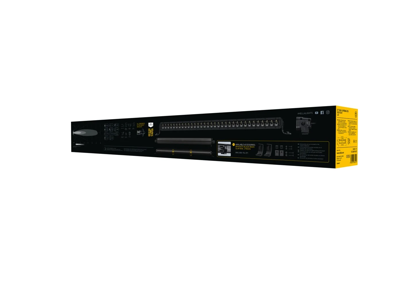 HELLA - 1FJ 358 196-311 - LED-Fernscheinwerfer, Black Magic Tough Lightbar 32", 12/24V, 5410lm