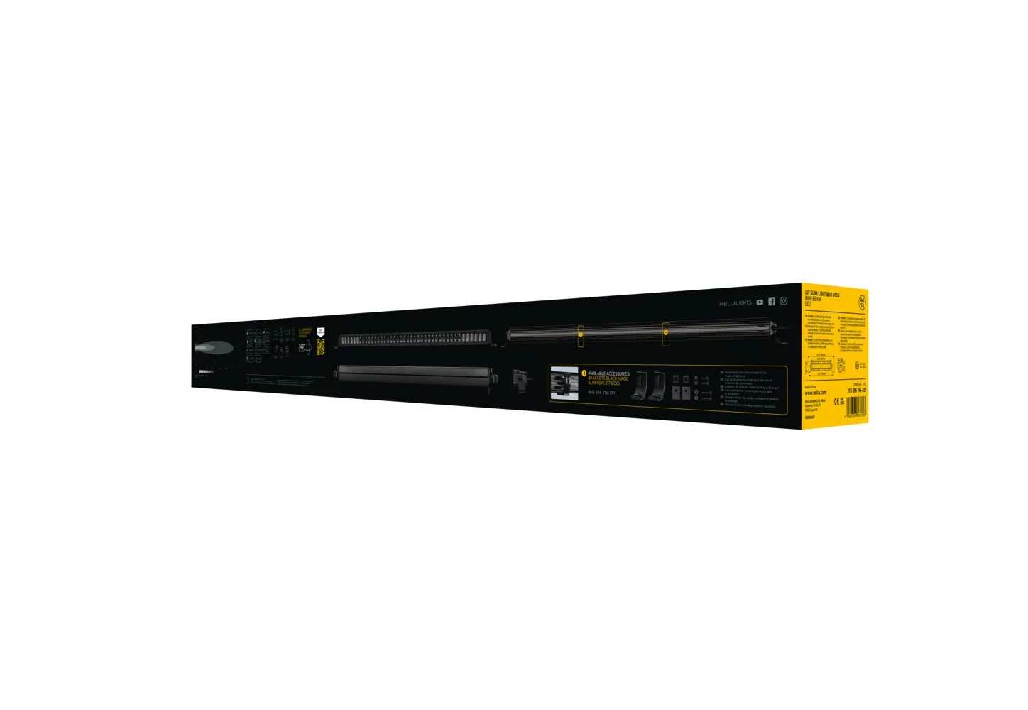 HELLA - 1FJ 358 196-321 - LED-Fernscheinwerfer, Black Magic Tough Lightbar 40", 12/24V, 6815lm