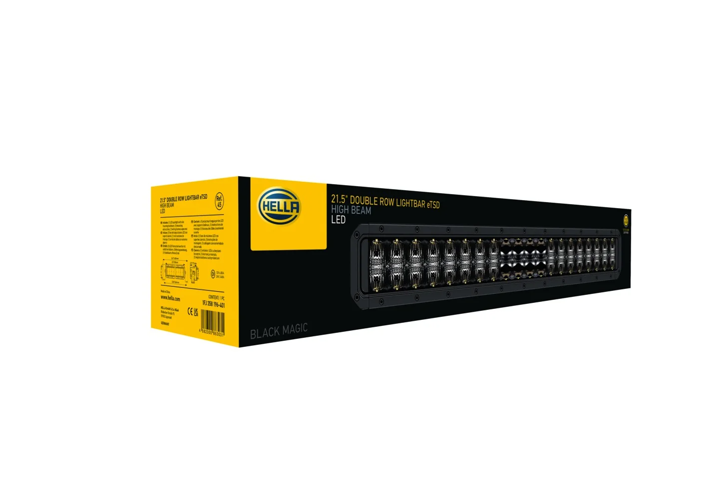 HELLA - 1FJ 358 196-401 - LED-Fernscheinwerfer, Black Magic Tough Lightbar 21.5", 12/24V, 5500lm