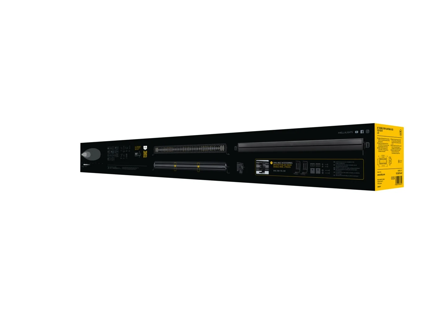 HELLA - 1FJ 358 196-421 - LED-Fernscheinwerfer, Black Magic Tough Lightbar 40", 12/24V, 9720lm