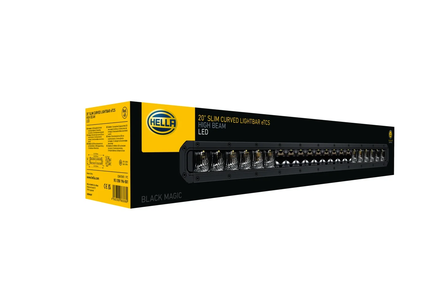 HELLA - 1FJ 358 196-501 - LED-Fernscheinwerfer, Black Magic Tough Lightbar 20", 12/24V, 3910lm