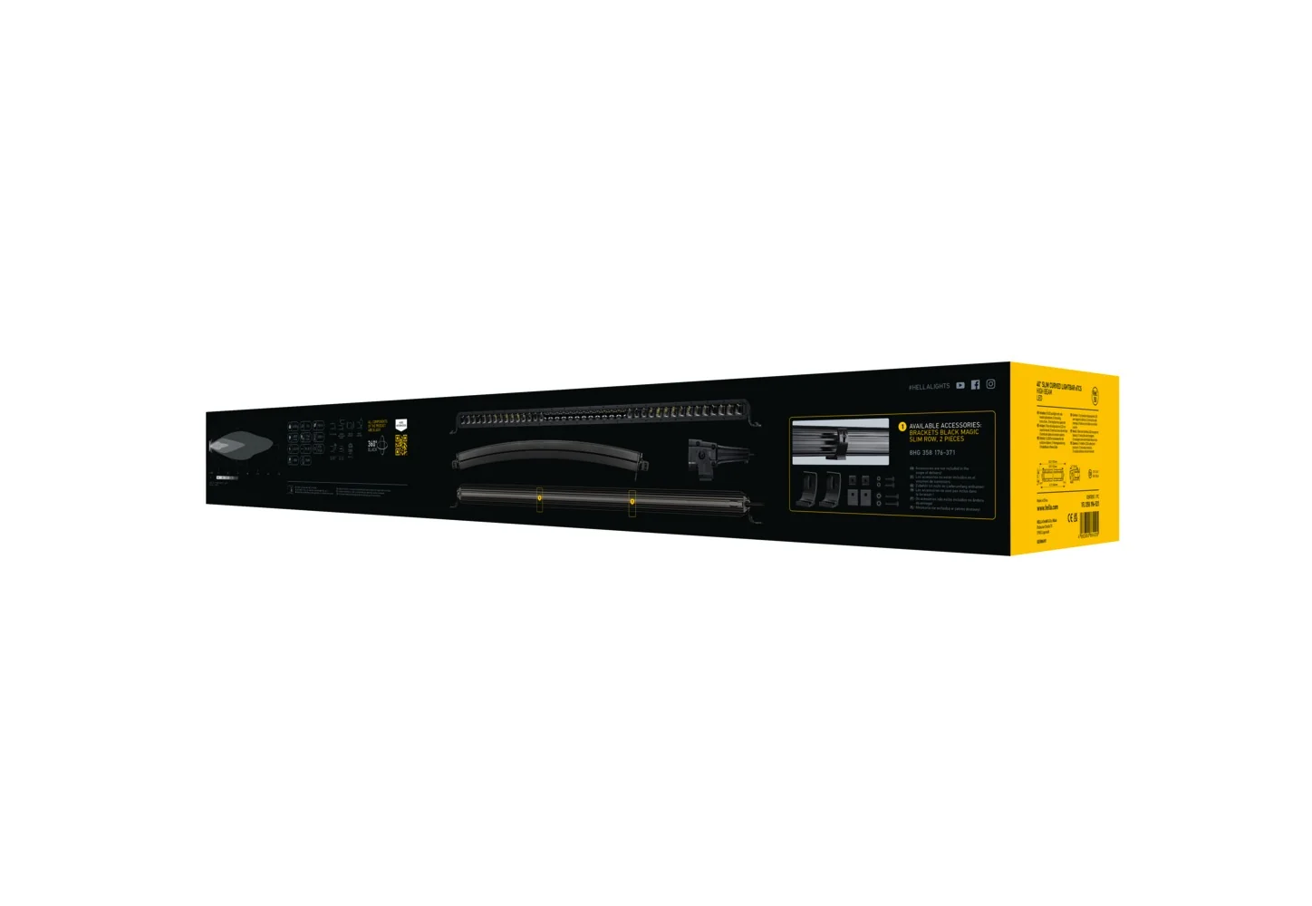 HELLA - 1FJ 358 196-521 - LED-Fernscheinwerfer, Black Magic Tough Lightbar 40", 12/24V, 6800lm