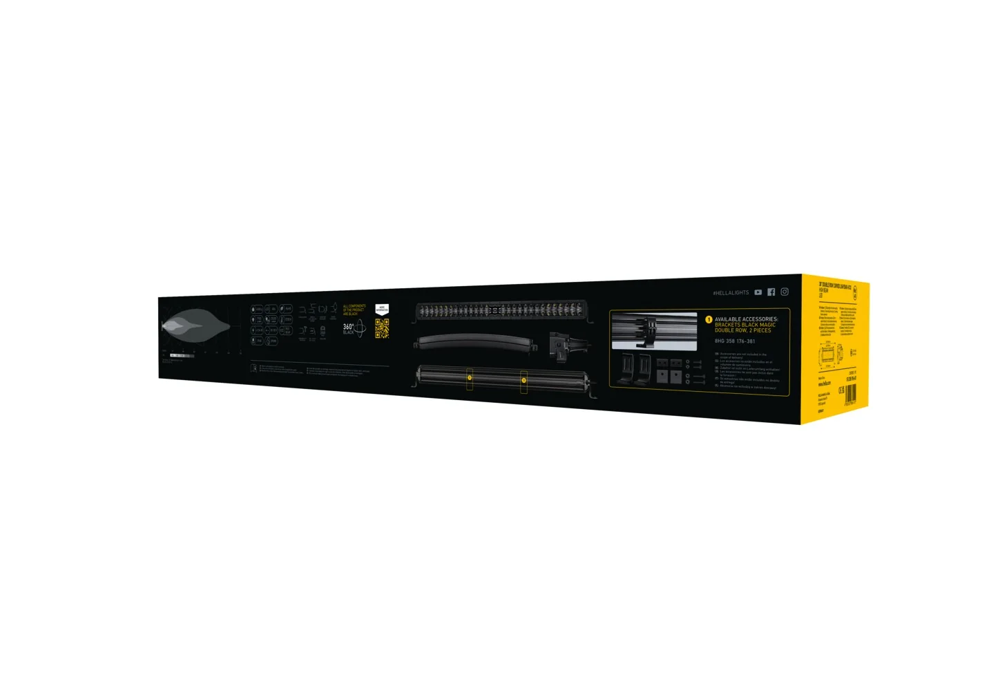 HELLA - 1FJ 358 196-611 - LED-Fernscheinwerfer, Black Magic Tough Lightbar 30", 12/24V, 7900lm