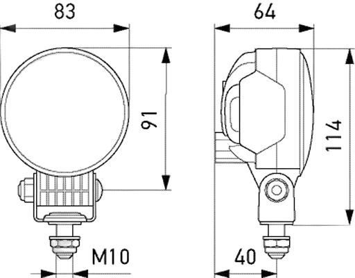 HELLA - 1G0 996 776-001 - LED-Arbeitsscheinwerfer, Modul 70 S, 12/24V