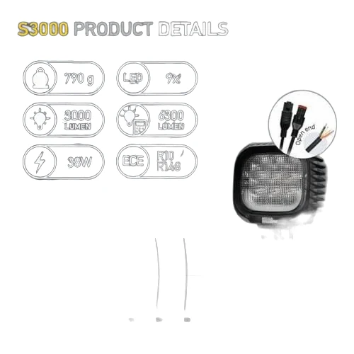 HELLA - 1GA 357 109-012 - LED-Arbeitsscheinwerfer S3000, 12/24V