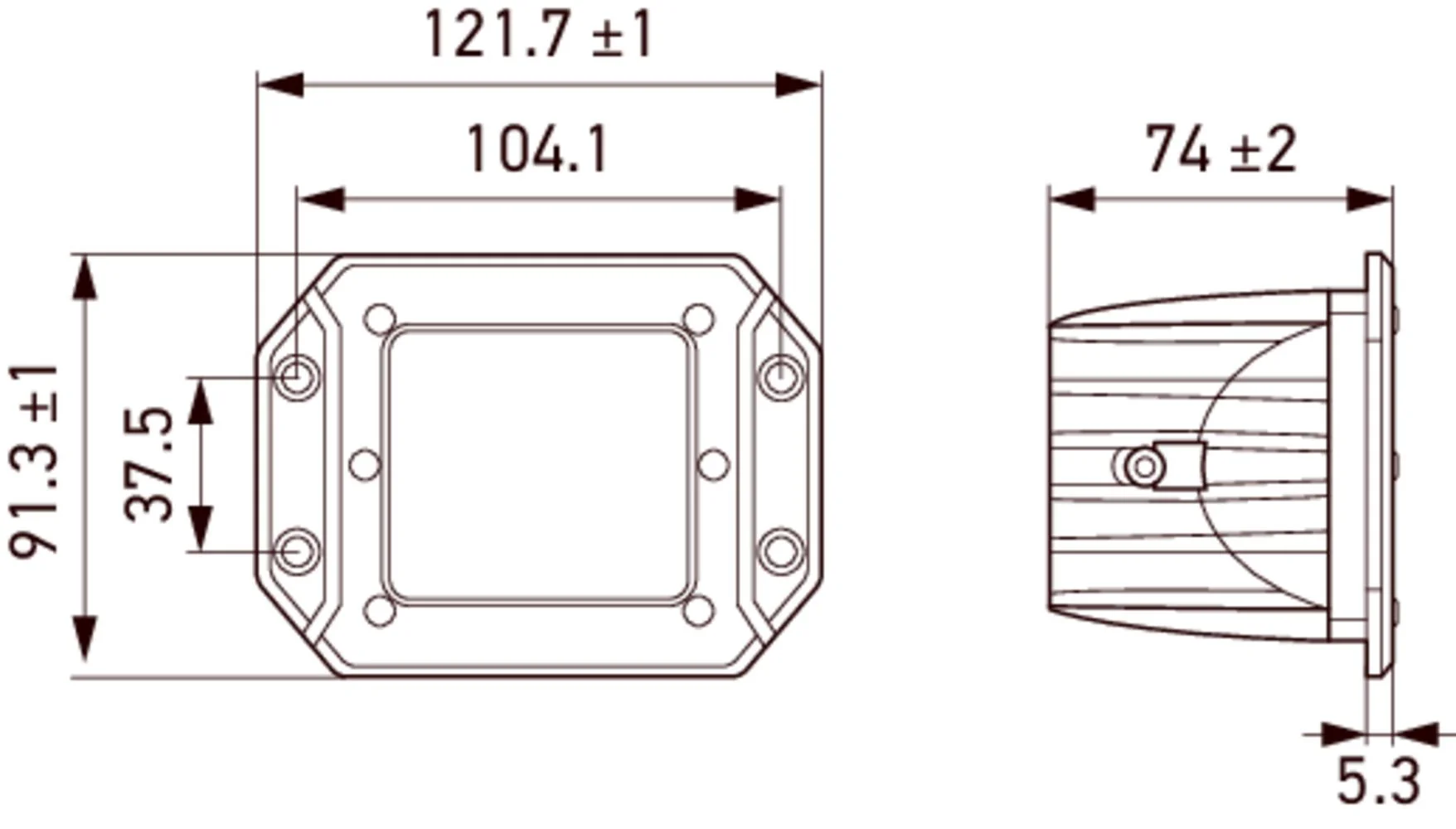HELLA - 1GA 357 206-001 - LED-Arbeitsscheinwerfer, 12/30V