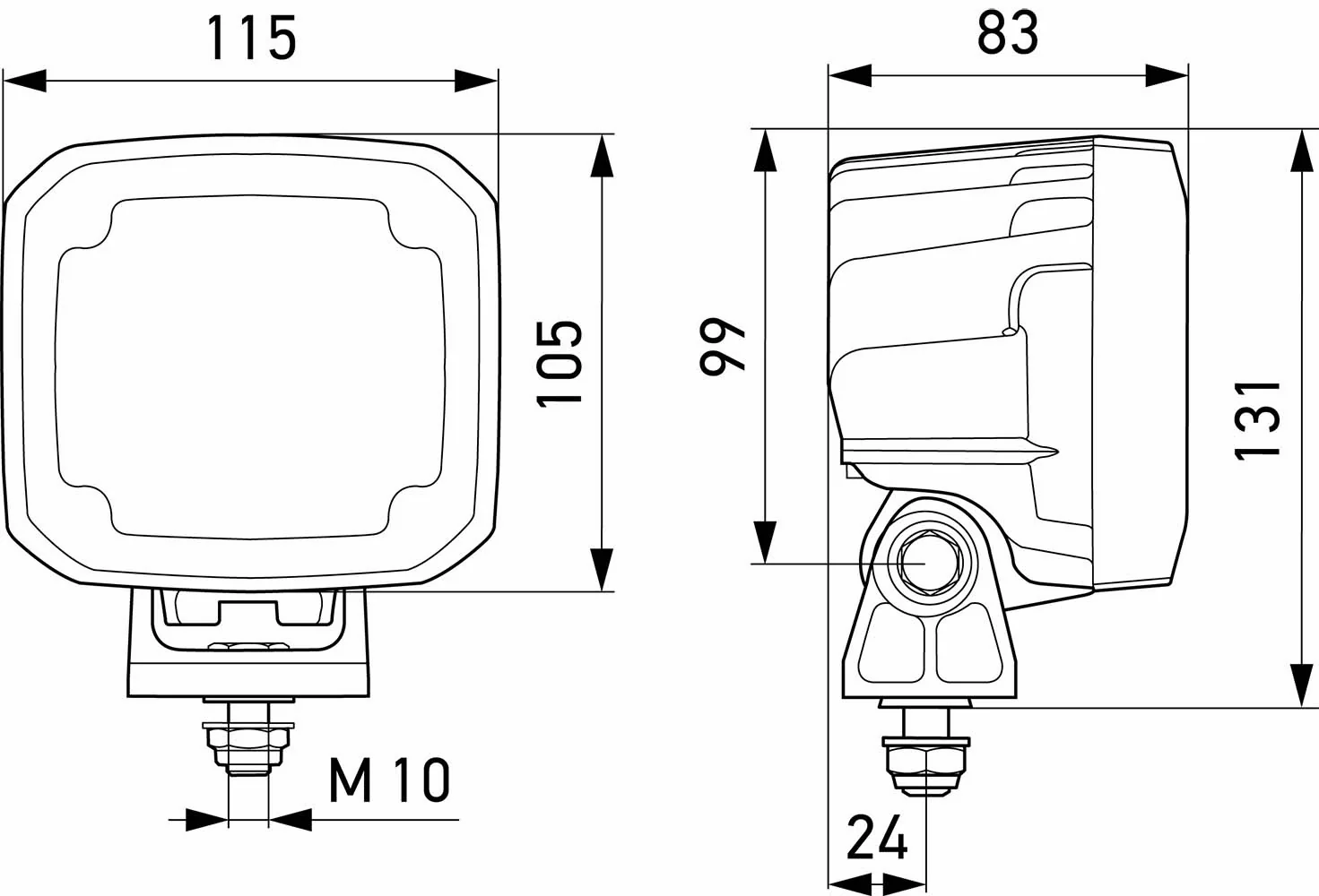 HELLA - 1GA 995 706-001 - LED-Arbeitsscheinwerfer, Ultra Beam S, 12/24V