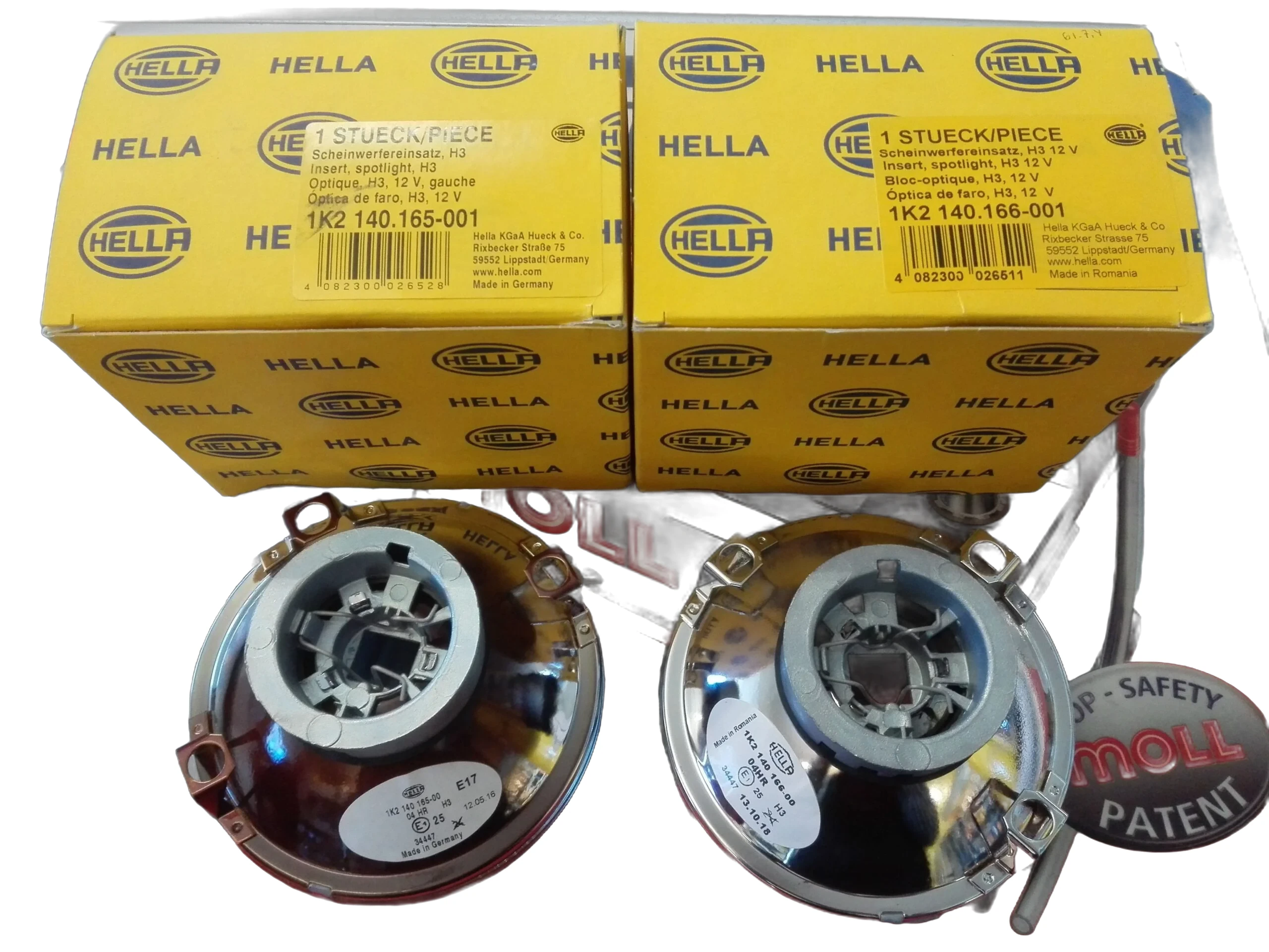 HELLA - 1K2 140 166-001 - Halogen-Scheinwerfereinsatz, Fernscheinwerfer, 12V – Rechts