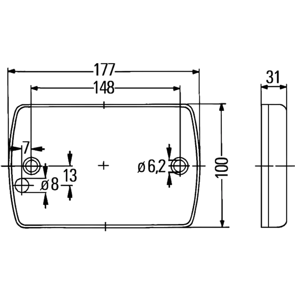 HELLA - 2JA 959 037-521 - Innenraumleuchte, DuraLED, LED, 12/24V
