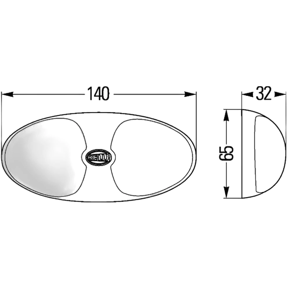 HELLA - 2JA 959 700-102 - Innenraumleuchte, DuraLED 12, LED, 12V