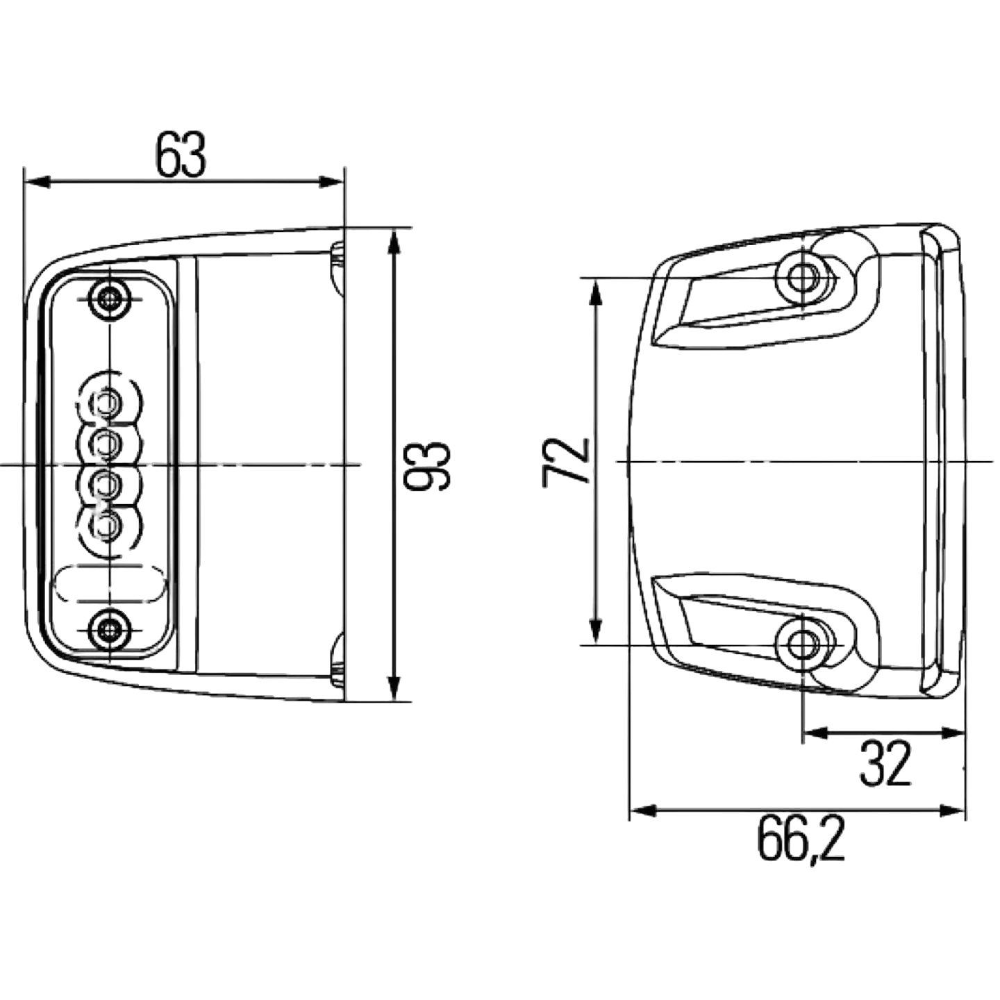 HELLA - 2KA 010 278-441 - Kennzeichenleuchte, LED, 12V