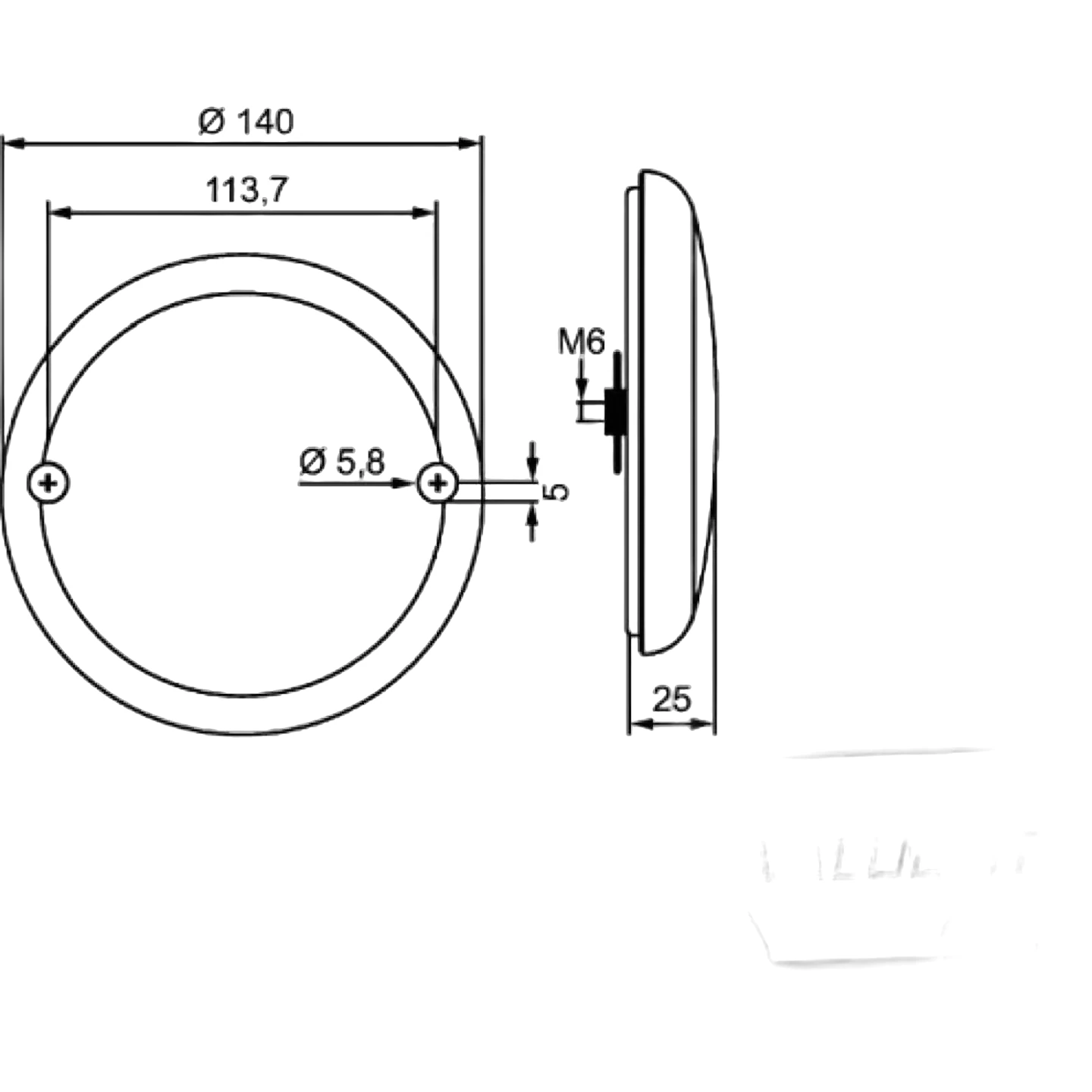 HELLA - 2NE 357 026-031 - Nebelschlussleuchte, LED, 24/12V – Hinten