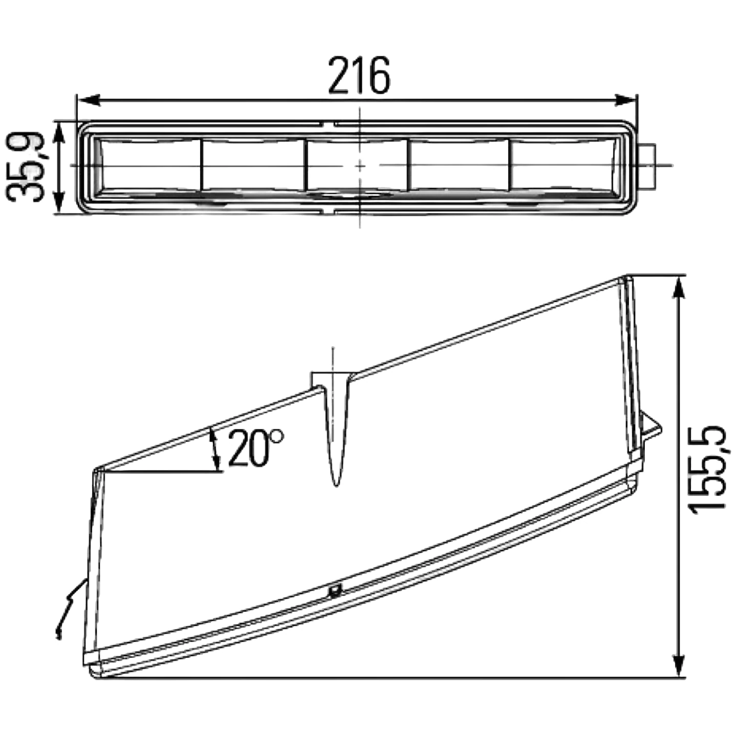 HELLA - 2PT 010 043-031 - LED-Tagfahrleuchte, LEDayLine, 24V – Links