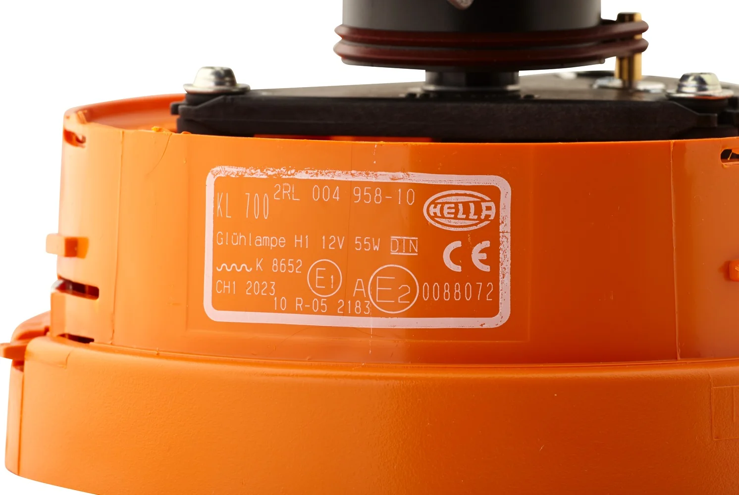 HELLA - 2RL 004 958-101 - Halogen-Rundumkennleuchte, KL 700, 12V, gelb (amber)