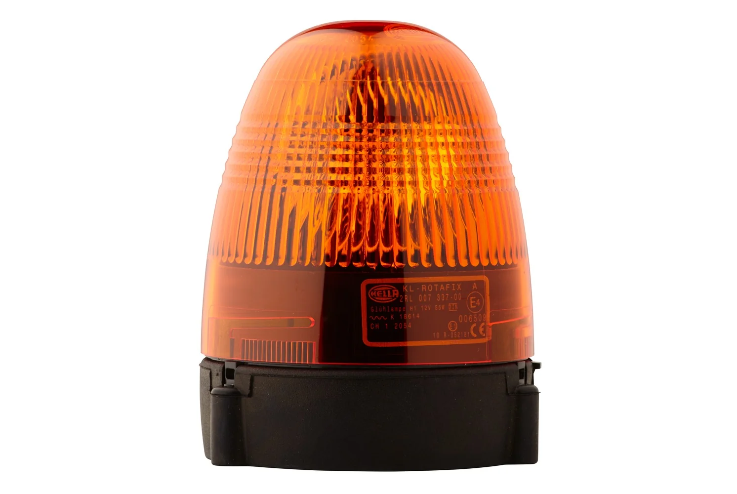 HELLA - 2RL 007 337-001 - Halogen-Rundumkennleuchte, KL Rotafix, 12V, gelb (amber)