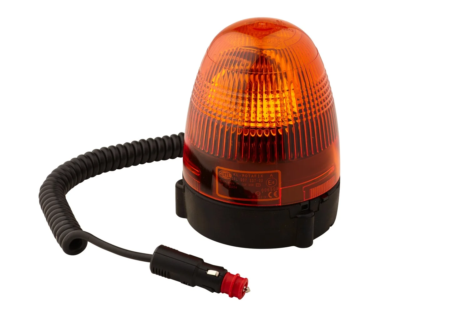 HELLA - 2RL 007 337-021 - Halogen-Rundumkennleuchte, KL Rotafix, 12V, gelb (amber)