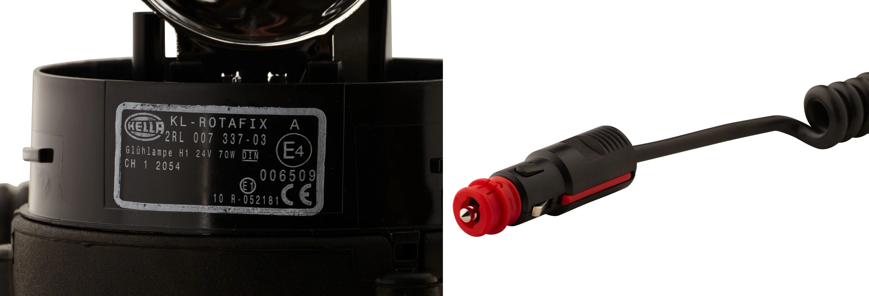 HELLA - 2RL 007 337-031 - Halogen-Rundumkennleuchte, KL Rotafix, 24V, gelb (amber)