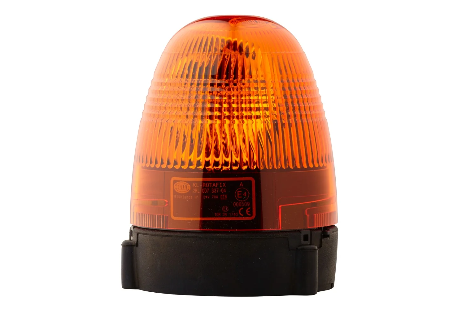 HELLA - 2RL 007 337-041 - Halogen-Rundumkennleuchte, KL Rotafix, 12/24V, gelb (amber)