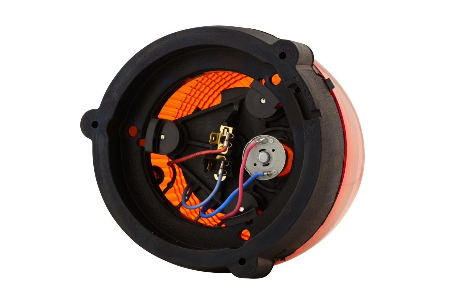 HELLA - 2RL 007 337-041 - Halogen-Rundumkennleuchte, KL Rotafix, 12/24V, gelb (amber)