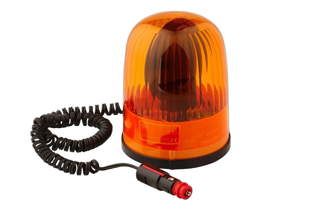 HELLA - 2RL 007 551-001 - Halogen-Rundumkennleuchte, KL Junior, 12V, gelb (amber)