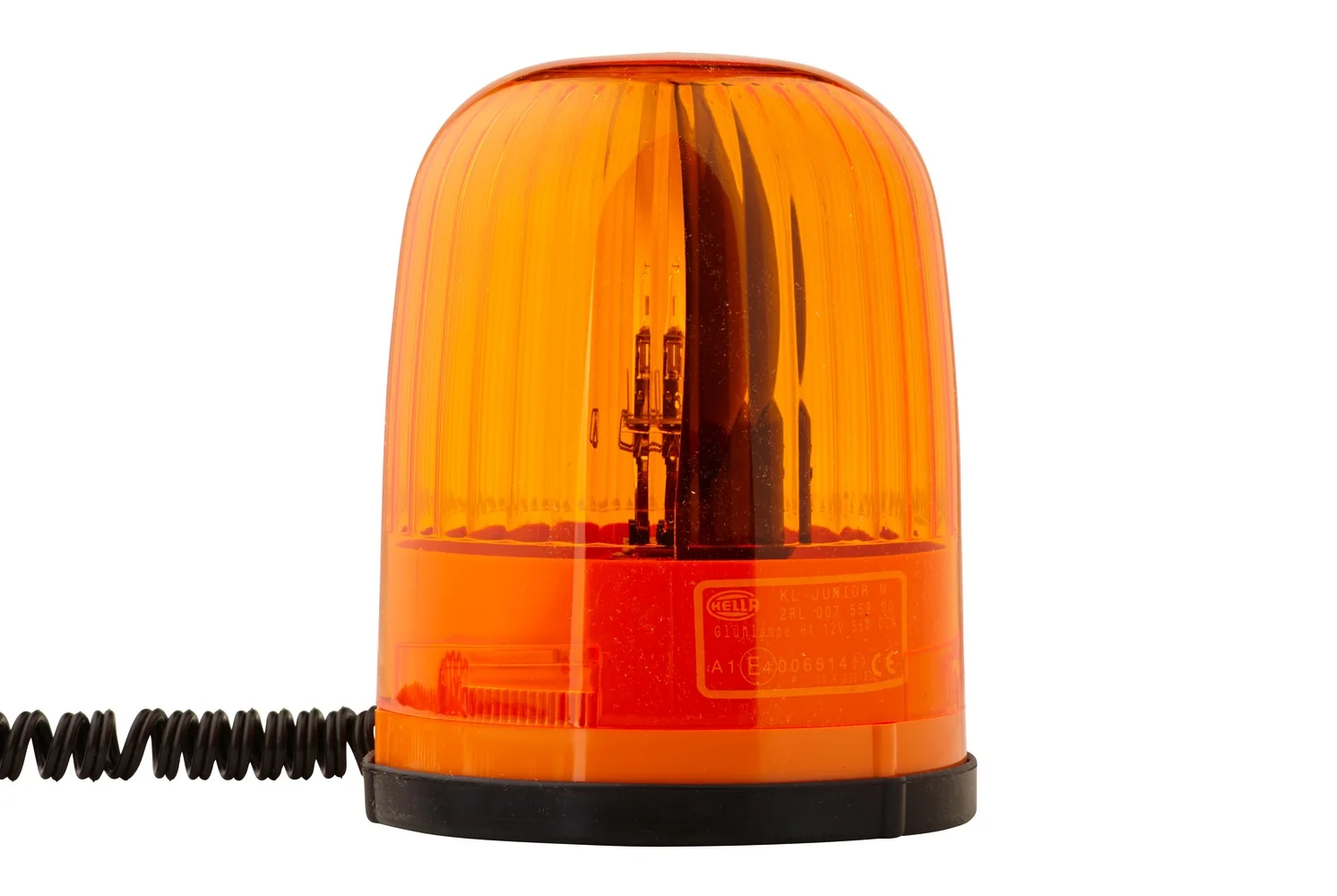 HELLA - 2RL 007 552-001 - Halogen-Rundumkennleuchte, KL Junior, 12V, gelb (amber)