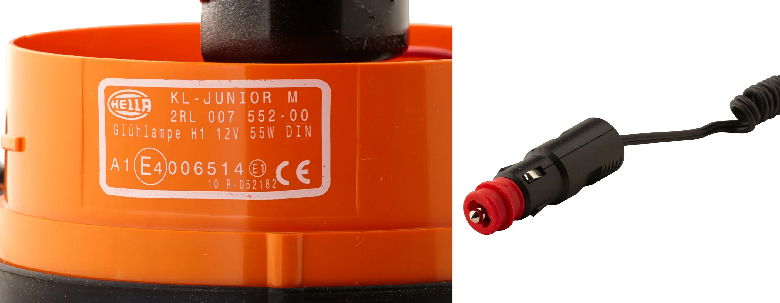 HELLA - 2RL 007 552-001 - Halogen-Rundumkennleuchte, KL Junior, 12V, gelb (amber)