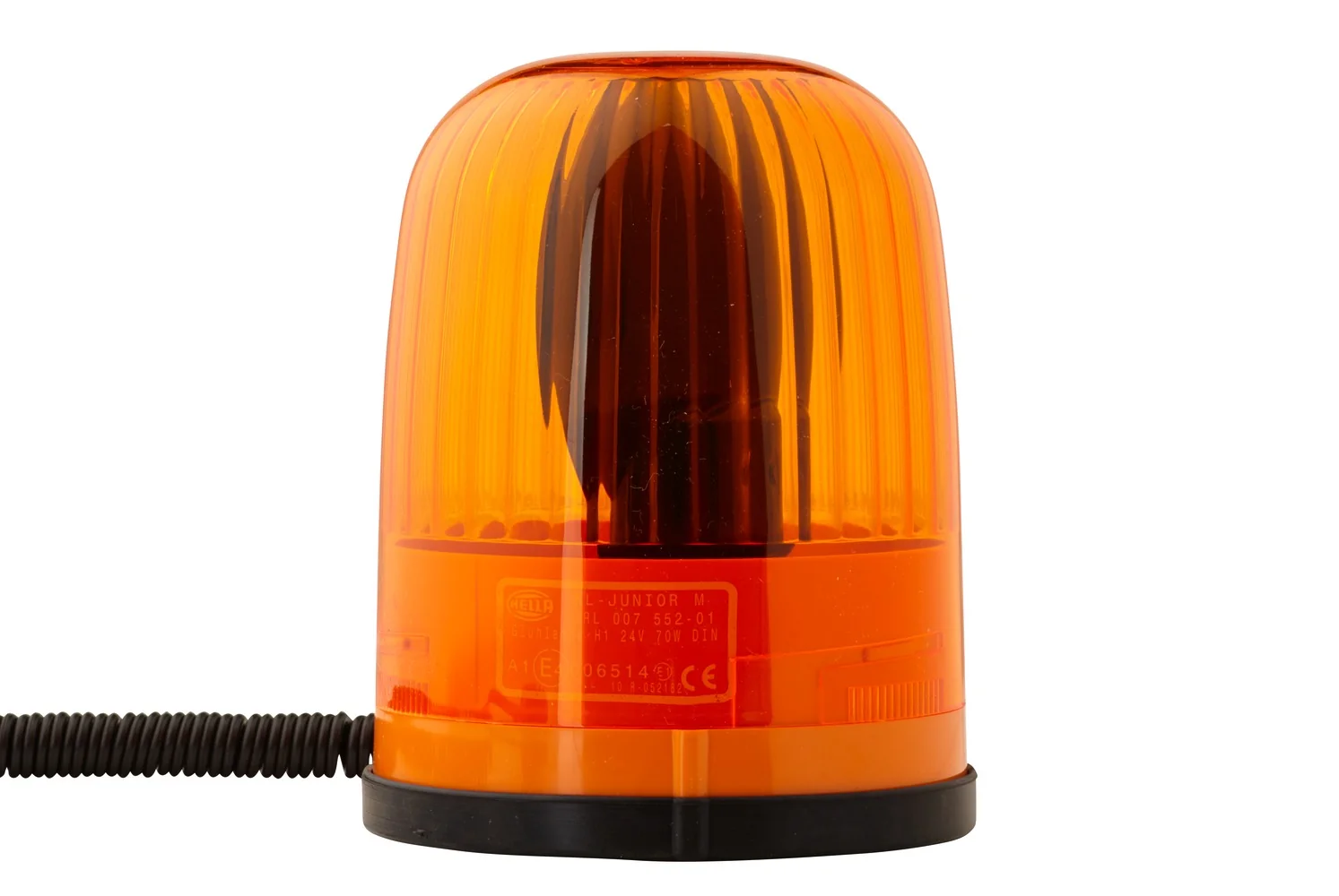 HELLA - 2RL 007 552-011 - Halogen-Rundumkennleuchte, KL Junior, 24V, gelb (amber)