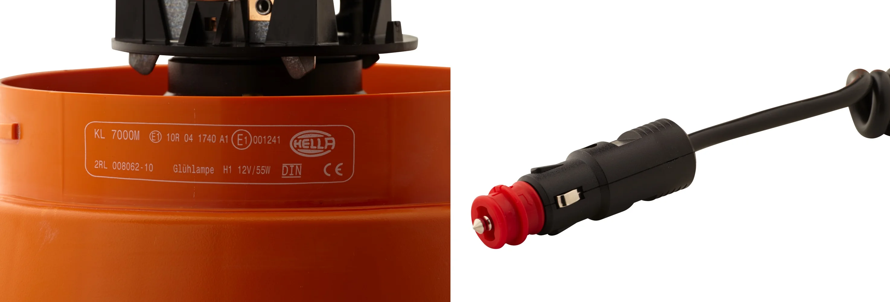 HELLA - 2RL 008 062-101 - Halogen-Rundumkennleuchte, KL 7000, 12V, gelb (amber)