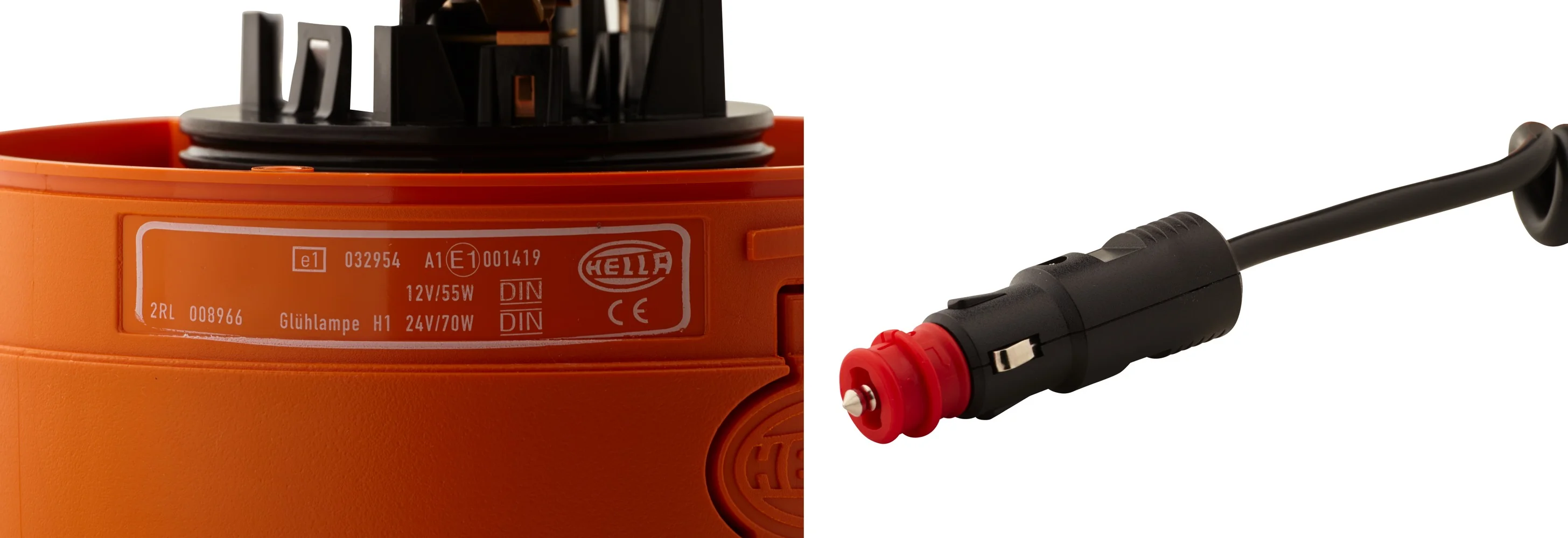 HELLA - 2RL 008 966-001 - Halogen-Rundumkennleuchte, KL JuniorPlus, 12V, gelb (amber)