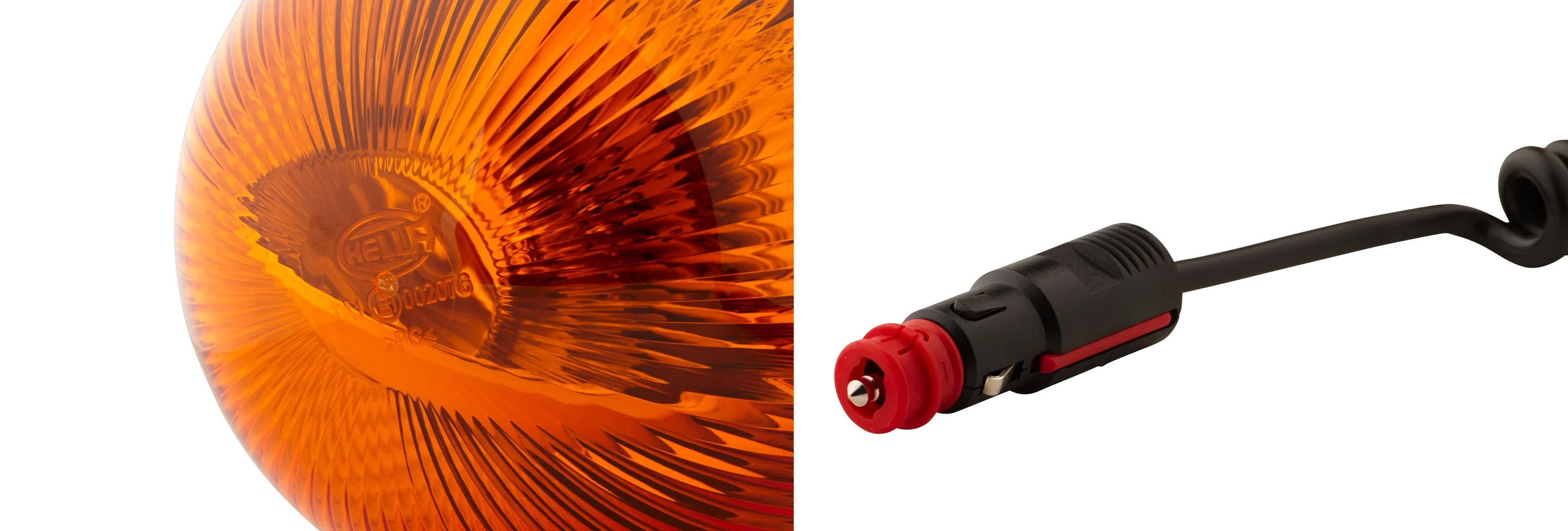 HELLA - 2RL 009 506-301 - Halogen-Rundumkennleuchte, Rota Compact, 12V, gelb (amber)