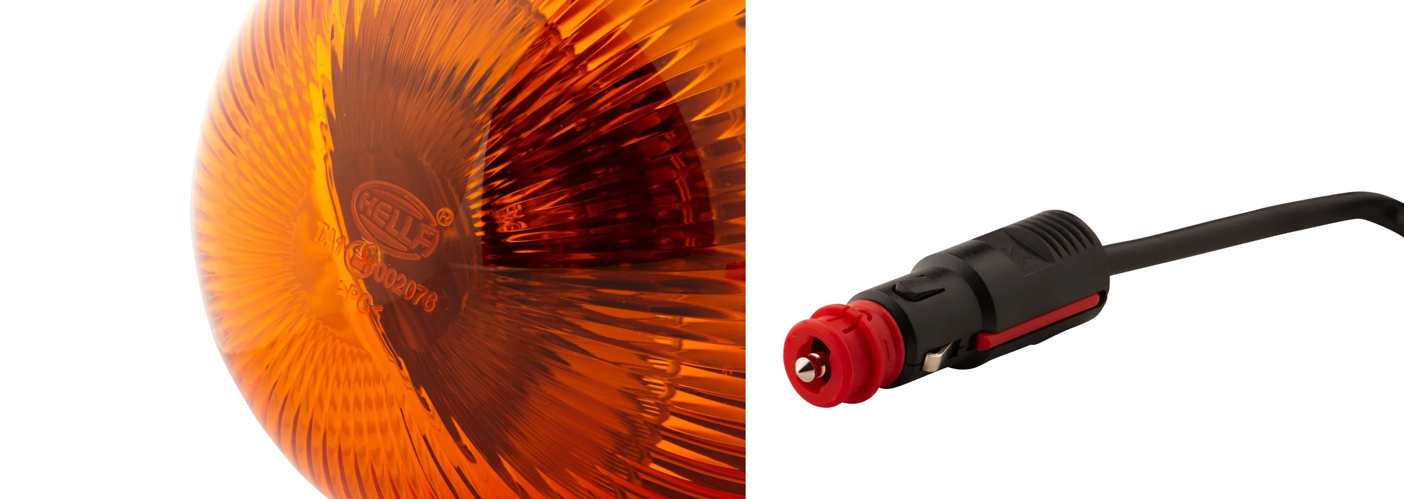 HELLA - 2RL 009 506-311 - Halogen-Rundumkennleuchte, Rota Compact, 24V, gelb (amber)