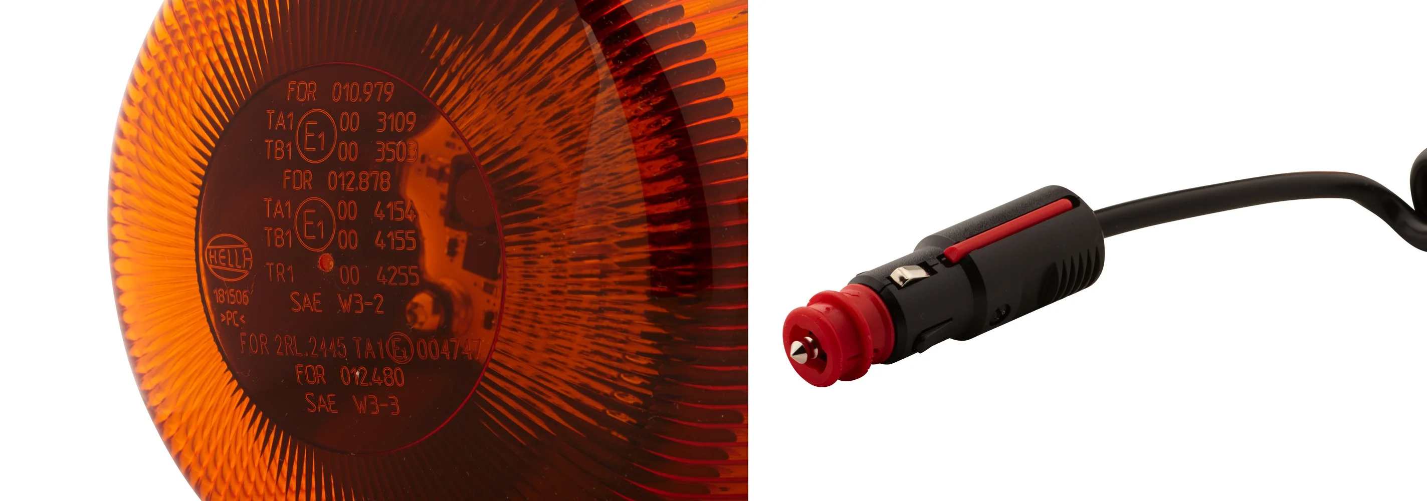 HELLA - 2RL 010 979-021 - LED-Rundumkennleuchte, RotaLED, 12/24V, gelb (amber)