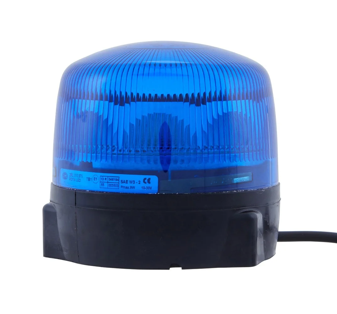 HELLA - 2RL 010 979-121 - LED-Rundumkennleuchte, RotaLED, 12/24V, blau