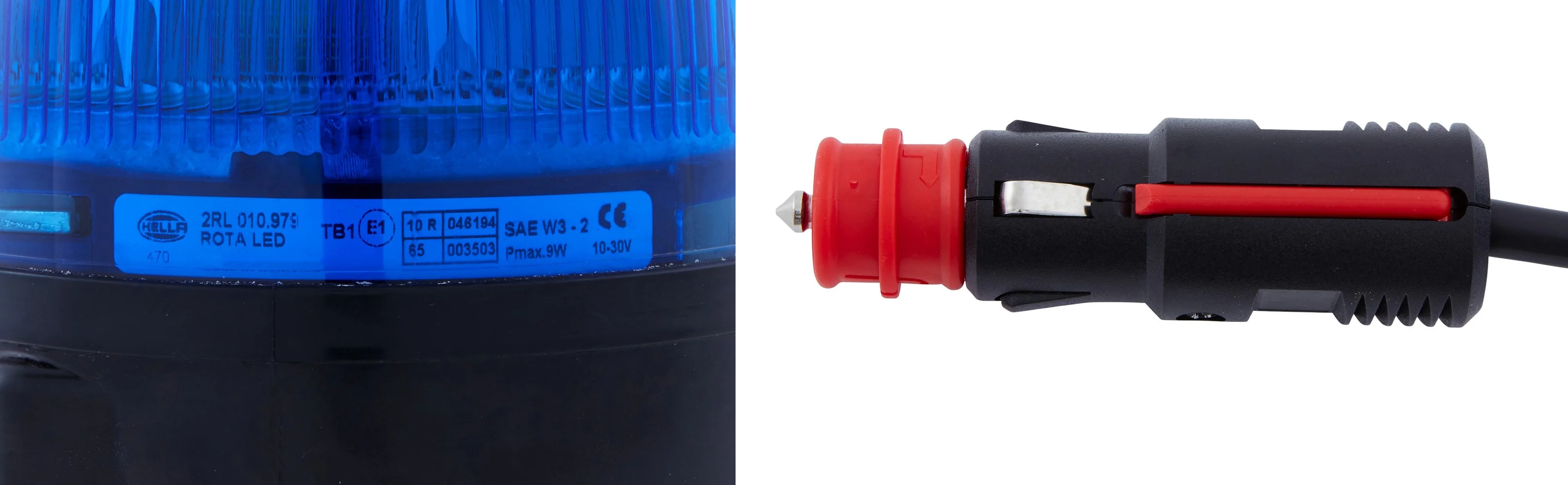HELLA - 2RL 010 979-121 - LED-Rundumkennleuchte, RotaLED, 12/24V, blau